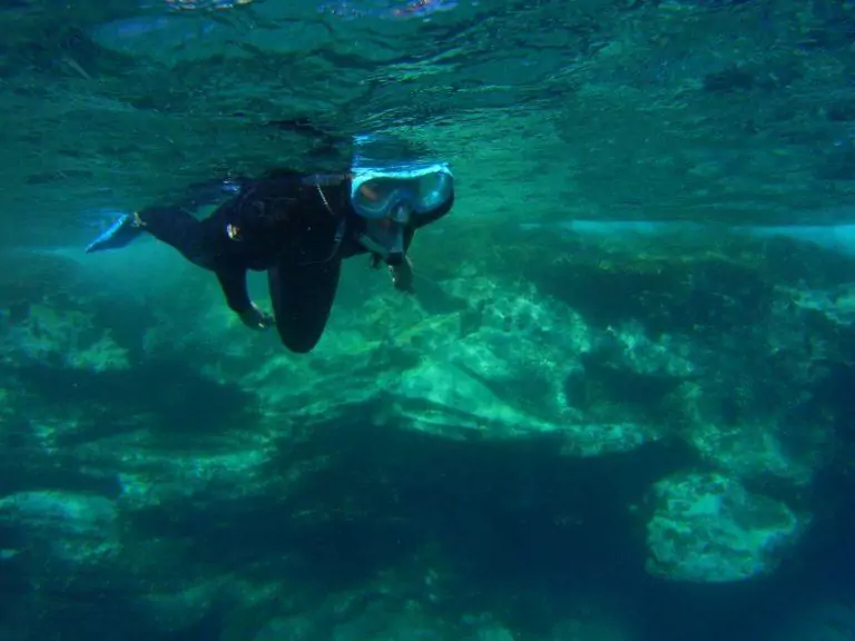 Snorkeling in a Volcanic Bay